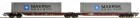 67431 Roco articulated flat car loaded with containers Hapag-Lloid